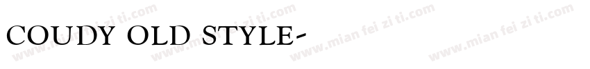 coudy old style字体转换